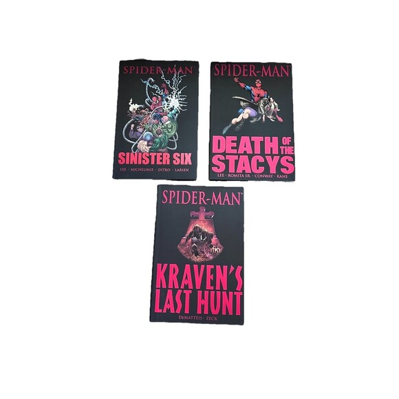 Set of 3 Spider-Man HC Graphic Novel Marvel New Comics Superhero Classics